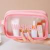 Dry-Wet Separation Double Transparent Pu Makeup Bag Portable Washing Bag Cosmetic Storage Bag Travel Fitness Swimming Essentials