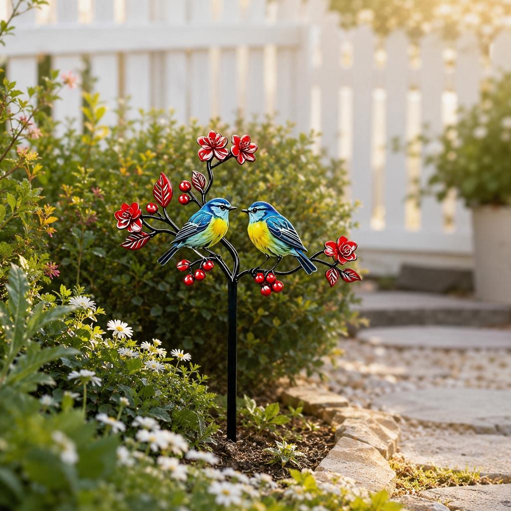 Dekorativer Vogel-Erdspieß für Garten, Hof und Terrasse