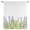 Pflanzen Lavendel Blume Lila Weiß Gardinen für Wohnzimmer Dekoration Fenster Vorhang Küche Tüll Voile Organza Vorhänge