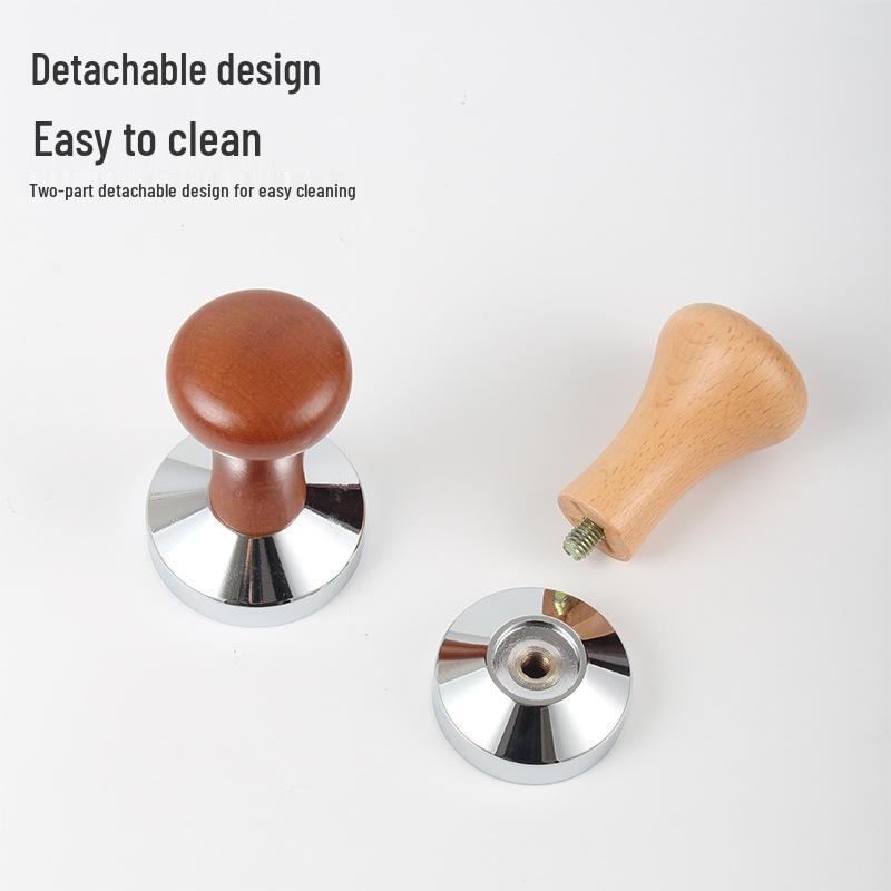 Wooden Handle Coffee Tamper & 51/58mm Metal Coffee Powder Distributor