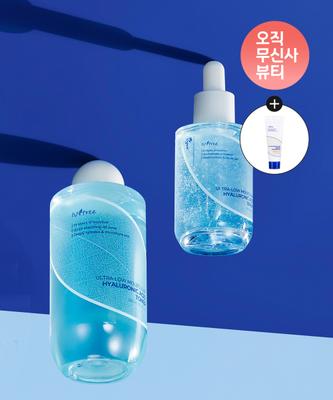 Ultra-Low Molecular Hyaluronic Acid Toner 300ml + Serum 50ml Set (with Free Hyaluronic Acid Fresh Sun Serum 10ml)
