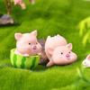 5 Pcs Mini Piggy Figures Cute Car Dashboard Ornaments For Car Garden Cake Decoration,a - DD