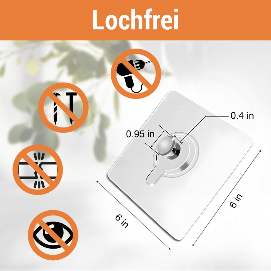 Bilder Aufhängen Ohne Bohren,Klebehaken Bilderrahmen, Bildaufhänger Selbstklebend Für Bilder, Poster, Fotos, Dekorative Gemälde (6 Pcs)