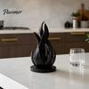 Modern Sculpture for Living Room 3D Printed Abstract Flame Sculpture, Minimalist Twisted Art Sophisticated Home Office Decor Statue Desk And