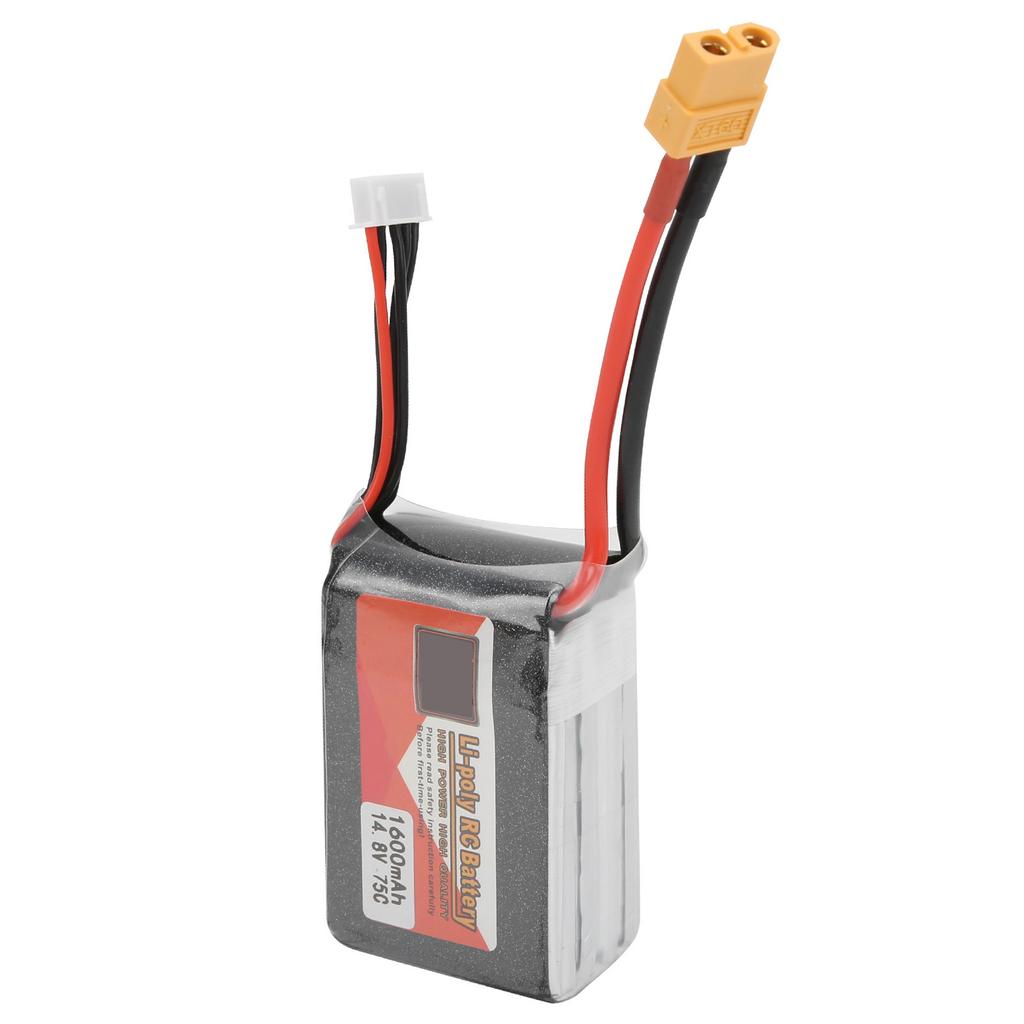 14.8V 4S 1600mAh 75C XT60 Plug RC Car Boat LiPO Battery for FPV Drone Helicopter Batteries