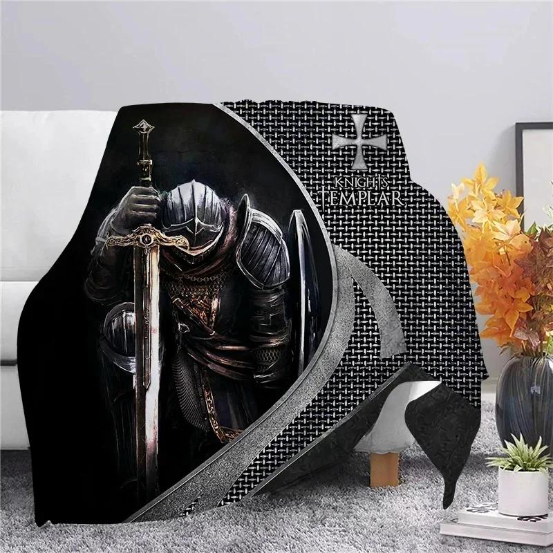 Viking Warrior Flannel Blanket,Warm Soft Cozy Throw Blanket For Bedroom Bed Sofa Travel,Teen Adult Black Home Decor Blanket Gift