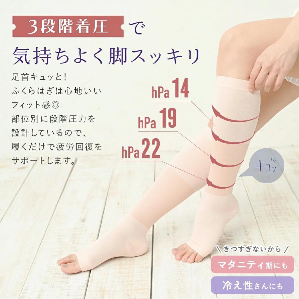 Warm Even In Compression Socks for Air General Medical and Cold Nighttime Lymphatic Kenkofan [Easy Cut] [Keep Summer!] Conditioning, Device, Swelling,