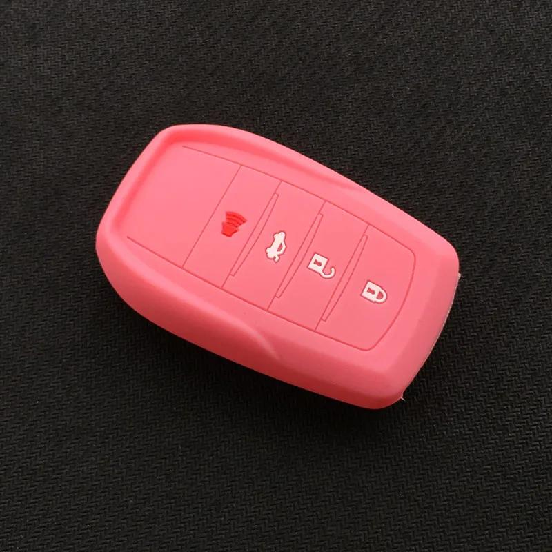 Custodia guscio in silicone per chiave auto Per Toyota Land Cruiser 4000 LC200 Camry Riez Rav4 Prado Innova chiave a 4 pulsanti Accessori