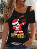 Women's New Casual  Top  Christmas  Halloween Christmas Gift Tops Shirt Blouse