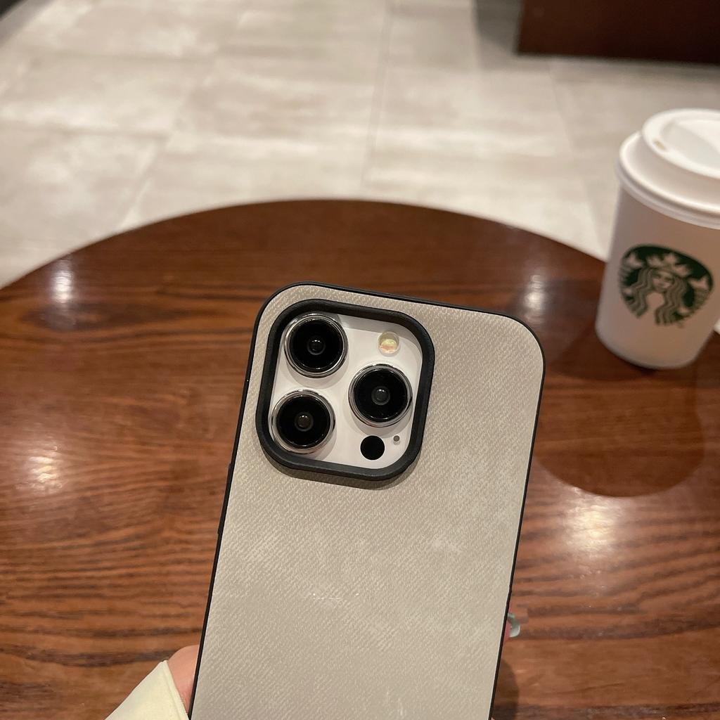 Luxury Matte Soft Leather Phone Case For iPhone 15 14 13 12 11 Pro Max Lens Protection Shockproof Silicone Cover