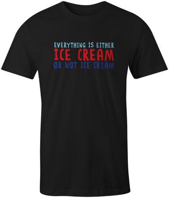 Eis oder kein Eis Lustiges Essenszitat Unisex Mode T-Shirt Top