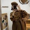 Women's Vintage Plaid Shirt Long Sleeve Loose Casual Button Up Blouse