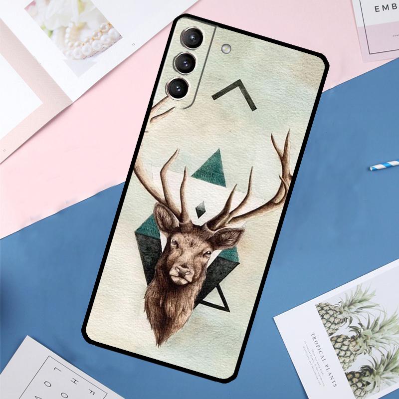 Deer Case For Samsung Galaxy S24 Ultra S20 S21 S22 S23 S25 Ultra S9 S10 Plus S25 FE Back Cover