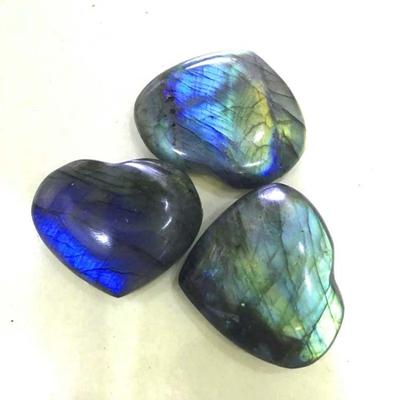 Natural Moonstone Heart-Shaped Blue Color Punch Pendant Ornaments Rough Stone Love