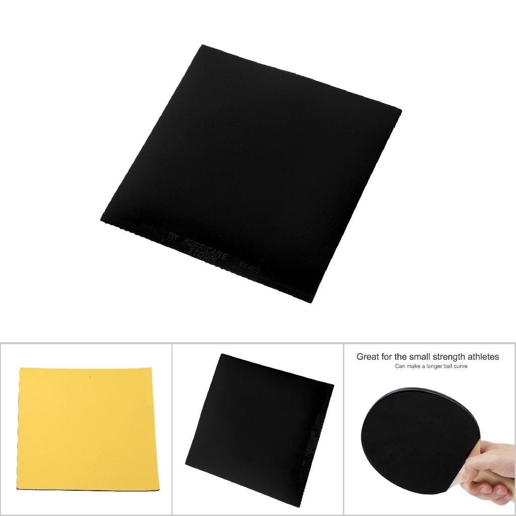 Table Tennis Rubber Ping Pong Rubber Rackets Sports(black)