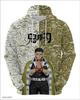 Herren Hoodie mit langem Ärmel, 3D Digital Bunte Serie