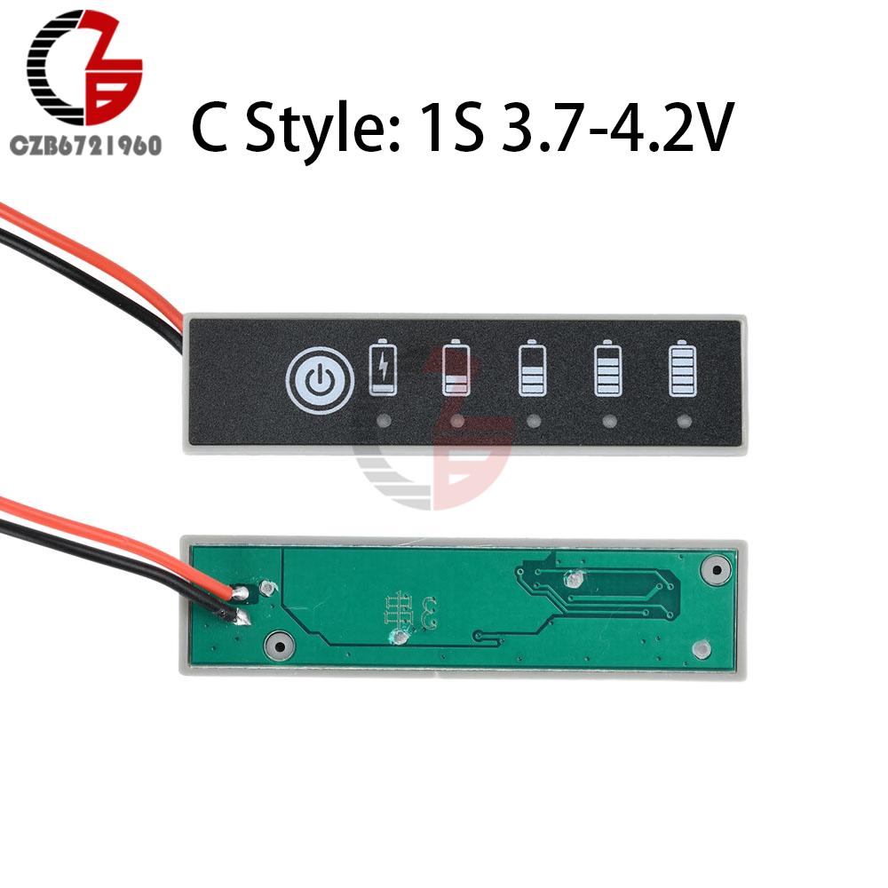 1-7S 18650 Lithium Battery Pack Power Indicator 5S 18/21V Battery Level Indicator Capacity Tester Power Percentage Display Board