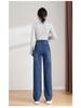 Elegant Korean-Style High-Waisted Wide-Leg Jeans for Women - Autumn 2025 Collection