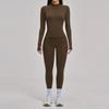 Zipper casual yoga suit women's grinding outdoor riding running sports fitness suit