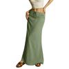 Women's Solid Color Simple Drawstring Elastic Waist Half Skirt