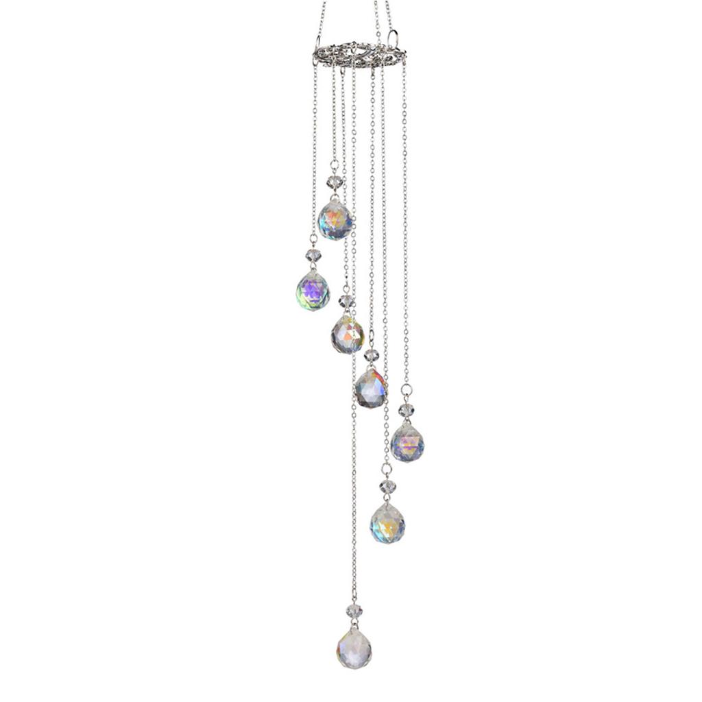 Hanging Crystal Suncatchers Window Wind Chimes Prism Ornament for Indoor or Outdoor Use Festivals Party Decoration