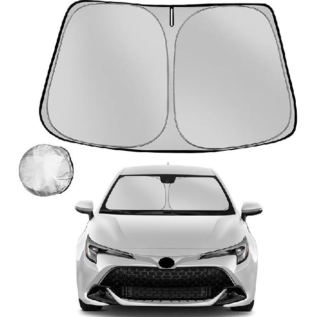 Windshield Sun Shade for Toyota RAV4 2013-2018 RAV-4 SUV Foldable Sun Sunshade for Car Front Window Blocks UV Rays and Heat Automotive Interior