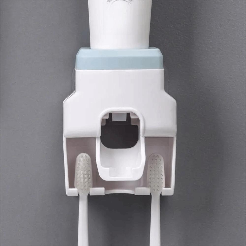 Self-adhesive Toothbrush Holder Wall-Mounted Toothpaste Squeezer Toothpaste Extruder Family