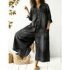 Tute Rompers Estive da Donna Spalle Scoperte Jeans di Cotone Elasticizzate Vita Alta Playsuits Tute