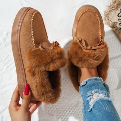 Women's Slip-On Winter Warm Comfortable Casual Round Toe Shoes