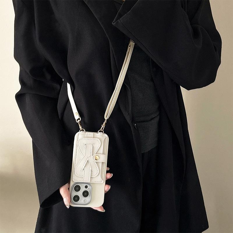 Simple Wristband Coin Purse Card Holder Mobile Phone Case for IPhone17promax Crossbody Cord for Apple 15 Female New Model