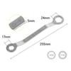DualHead 17mm 24mm Motorcycle Oil Drain Screw Removal Wrench Motorcycle Reparing Wrench Hexagonal Wrench Hand Tool