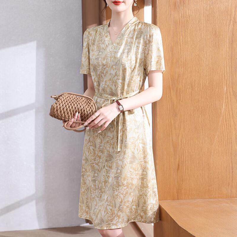 XUEXI Women s Floral Print Summer Midi Dress 2XL