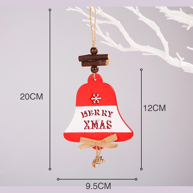 Nordic Wooden Christmas Ornaments: Cartoon Santa Claus & Snowman Pendants