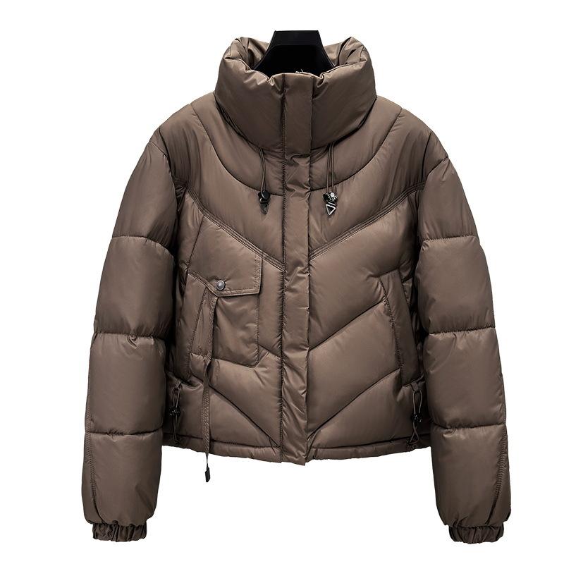 Winter 2025 new cotton-padded jacket women's Korean version of cotton-padded clothing loose small thickened jacket stand-up collar cotton-padded