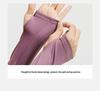 Juyitang Seamless V-Neck Long-Sleeve Yoga Suit with Pleated Waist and Slim-Fit Top
