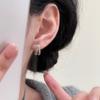 Fashion Earrings With Diamond Studded C-ring Earrings, Buckle And Plain Ring Earrings