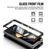 Galvanisierte, harte PC-stoßfeste Telefonabdeckung für Samsung Galaxy Z Fold 6 5 4 3 Hülle mit Displayschutzfolie aus gehärtetem Glas, Ständerhalter