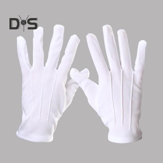 Guanti Bianchi Formale Smoking Uniforme Guanti per Uomini Donne Guanti da Maggiordomo per Cosplay Festa Ispezione Gioielli Cerimonia Guardia
