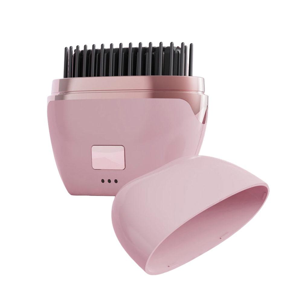 Rechargeable Hair Straightener Comb Cordless Detangler Electric Heating Hair Straightener Brush