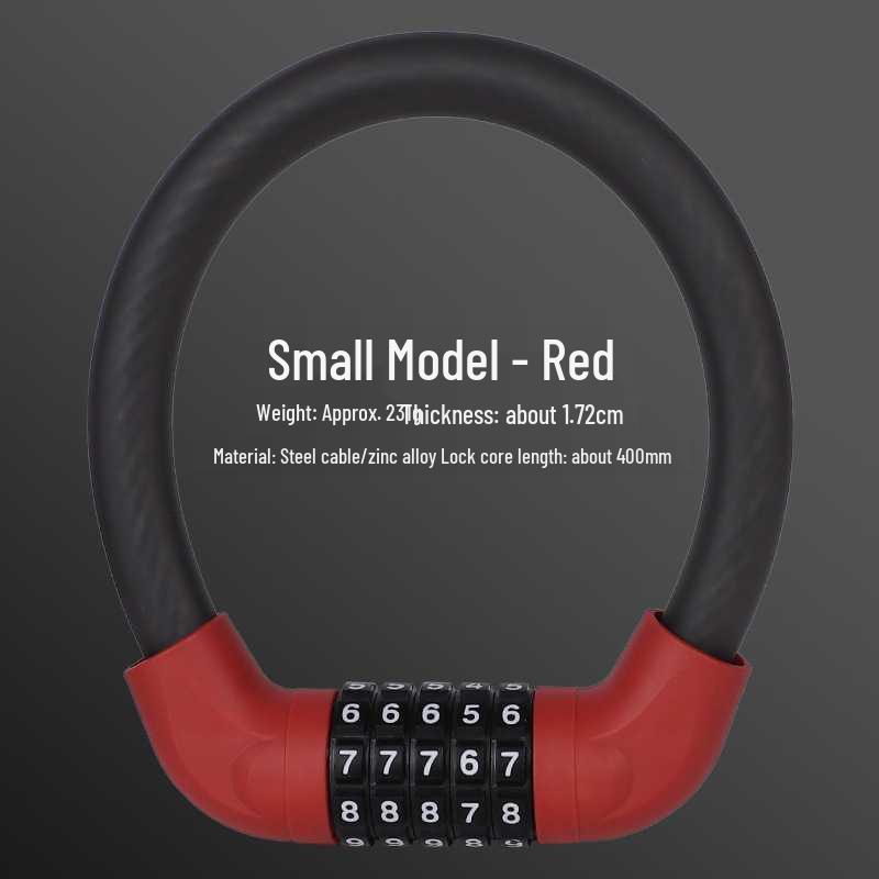 Waterproof Anti-theft Steel Cable Lock for Motorcycles, E-Bikes, and Helmets