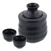 Tableware East Sake Warmer Two Sake Cups Iron Japanese Sake Tableware Set & Set, Black, Tableware, Insulated/Cold, Warmer,