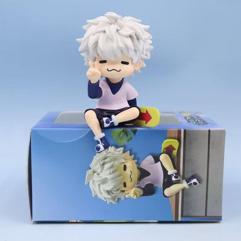 Wersja Q Hunter×Hunter Anime Urocza Figurka Killua Zoldyck Figurka Lalka w Pozycji Siedzącej Model Akcji Kolekcjonerska Dekoracja Samochodowa Zabawka