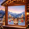 DIY Layout Stickers Christmas Reindeer Static Window Cling No‑Glue Winter Cute Elk Glass Sticker Indoor Outdoor Decor Waterproof PVC Merry