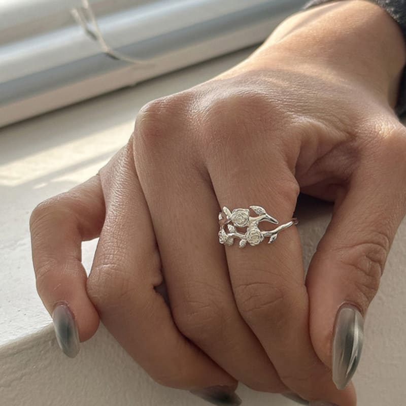 mosxe [925silver] Rose vine ring