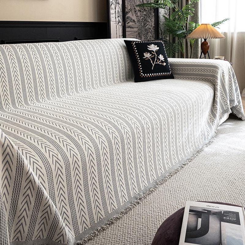 Chenille Cat-Scratch Resistant Sofa Throw - All-Season, High-End Feel, Fully Wrapped, Dirt-Resistant Blanket Cover