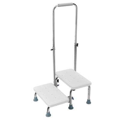 Tabouret Marchepied pour Lit, Tabouret Marchepied de Chevet pour Lits Hauts, Tabouret Marchepied Portable à 2 Marches pour Personnes Âgées, Marchepied Robuste à 2 Marches pour Adulte,