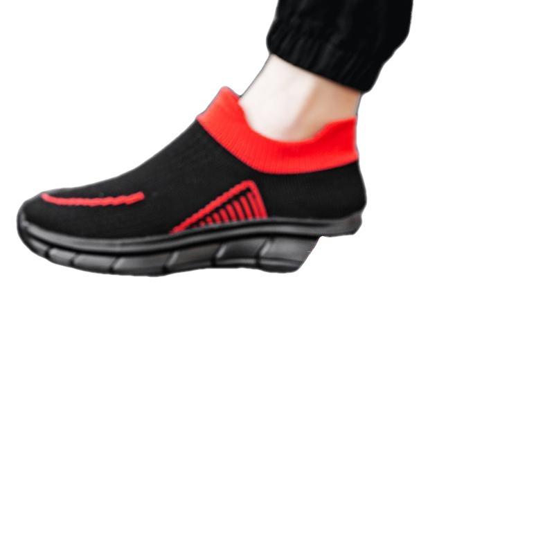 Spring and Autumn Men's Shoes Men's Black Breathable Fly-woven Mesh Shoes Men's Casual Shoes