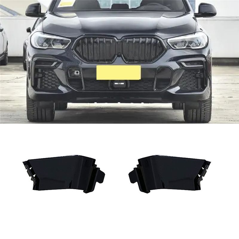 M50K-1Pair Car Front Bumper Trim Panel Radiator Grille Cover For BMW X6 G06 LCI 2023 51115A370D5 51115A370D6 Left+Right