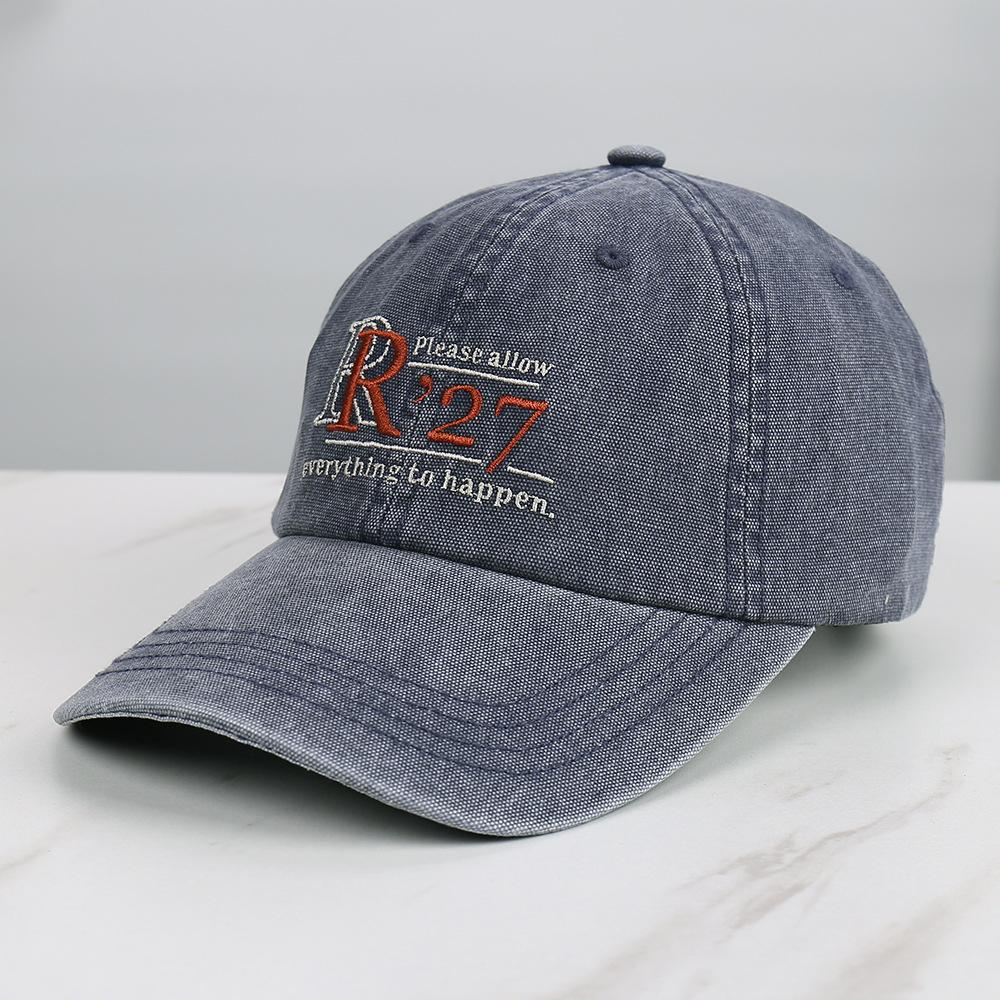 New trendy brand retro spring and autumn fashion versatile cap outdoor sports sunshade sun protection letter embroidery baseball cap