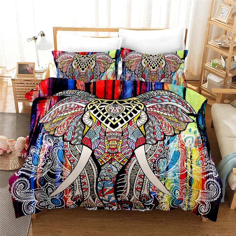 Purple Bohemia Beddings Duvet Cover Sets For Mandala Home Textile Bedroom Bed Cover With Pillowcase Bedclothes Bedset Polyester